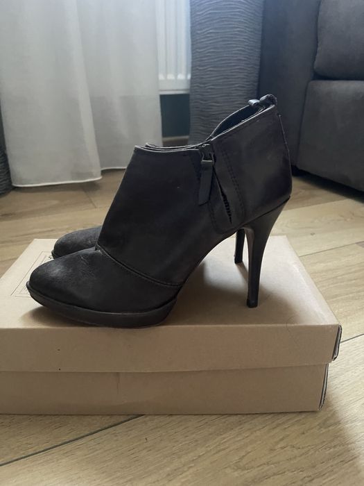 Botine piele maro