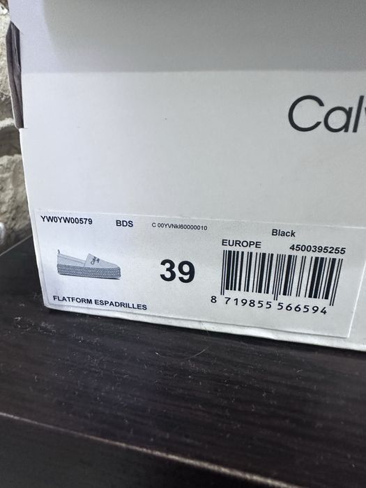 Еспадрили Calvin Klein 39 номер