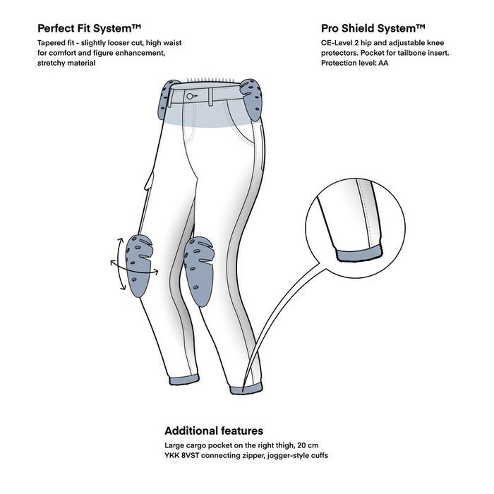 Pantaloni Rebelhorn Faster Lady, Tapered Fit