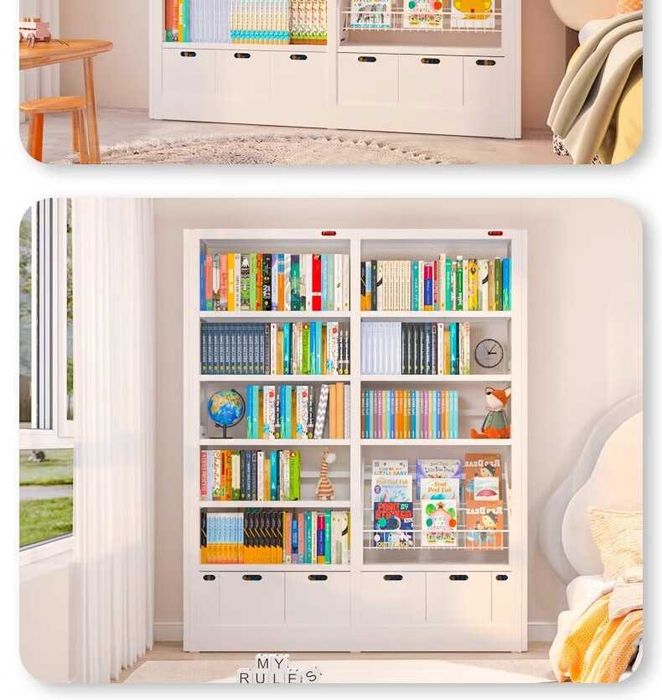 Стеллаж для книг / гостинная / многоярусный / легко собирается