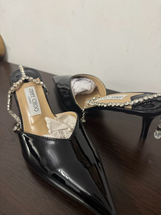 Jimmy Choo черни токчета с кристали 40 номер