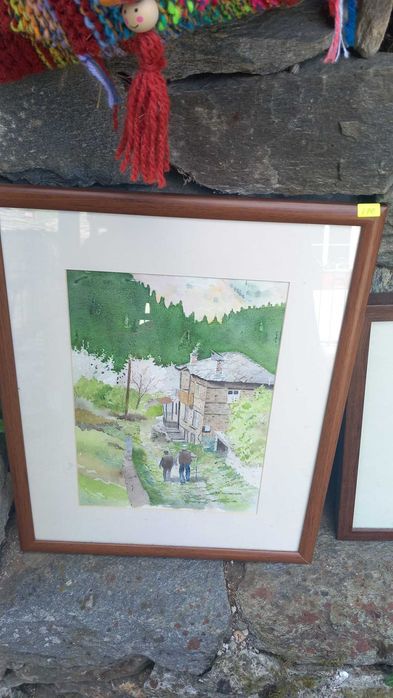 Село Косово. Акварел от Роналд Брук. Къщата на баба Дана