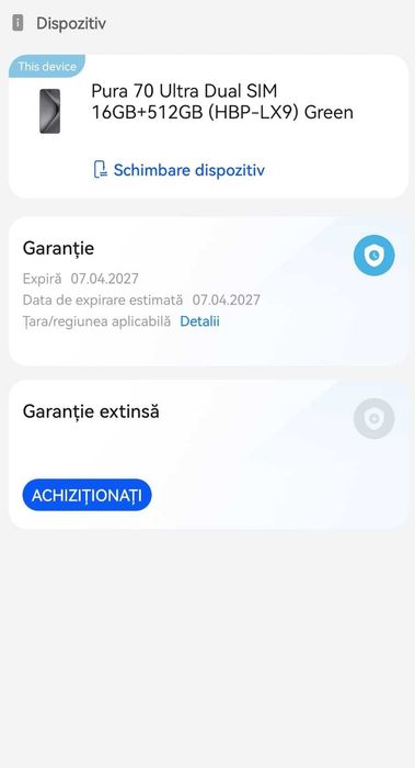 Huawei Pura 70 Ultra, nou, garantie 12 luni, full box