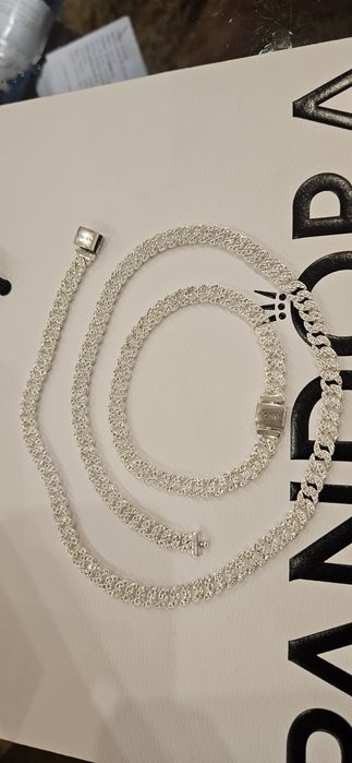 Set lant si bratara Pandora argint