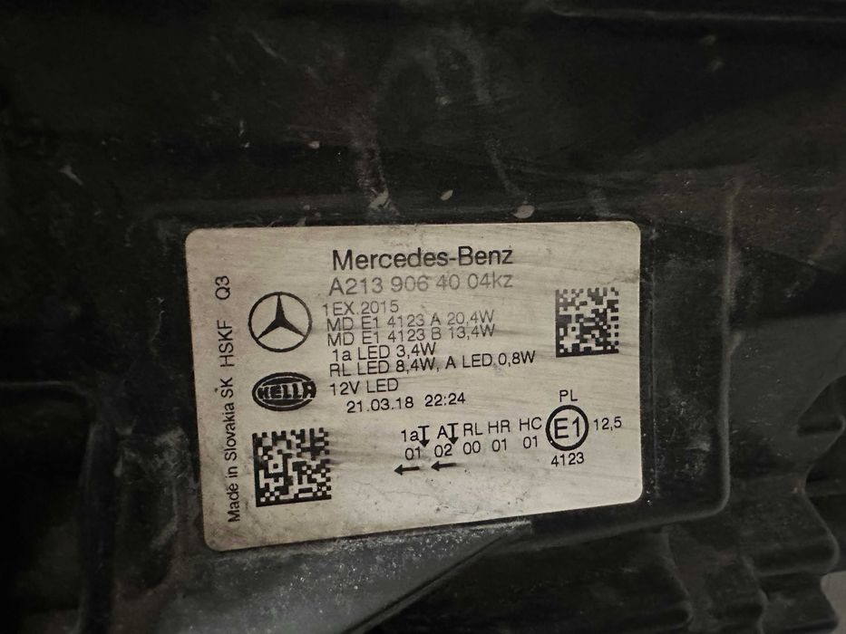 Vand far Mercedes-Benz E class 2018