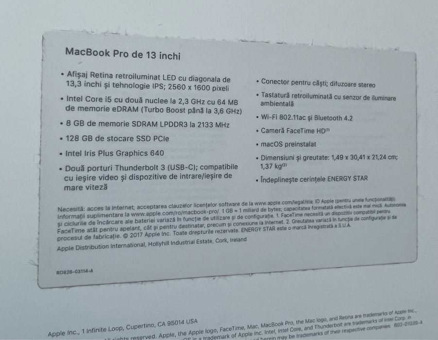 Macbook Pro 13” tastatura Ro