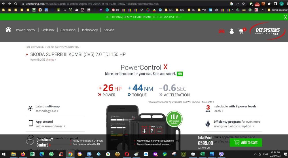 DTUK (DTE) Tuning Box тунинг чип бокс за Skoda VW AUDI 2.0 150к.с.