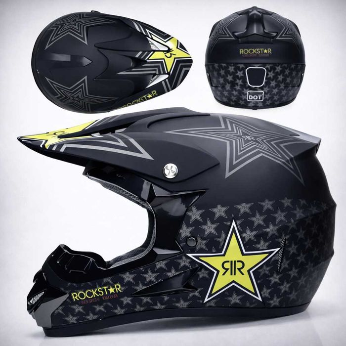 Кросова каска ROCKSTAR, Full Face, DOT Сертификат, Размер: S; M;