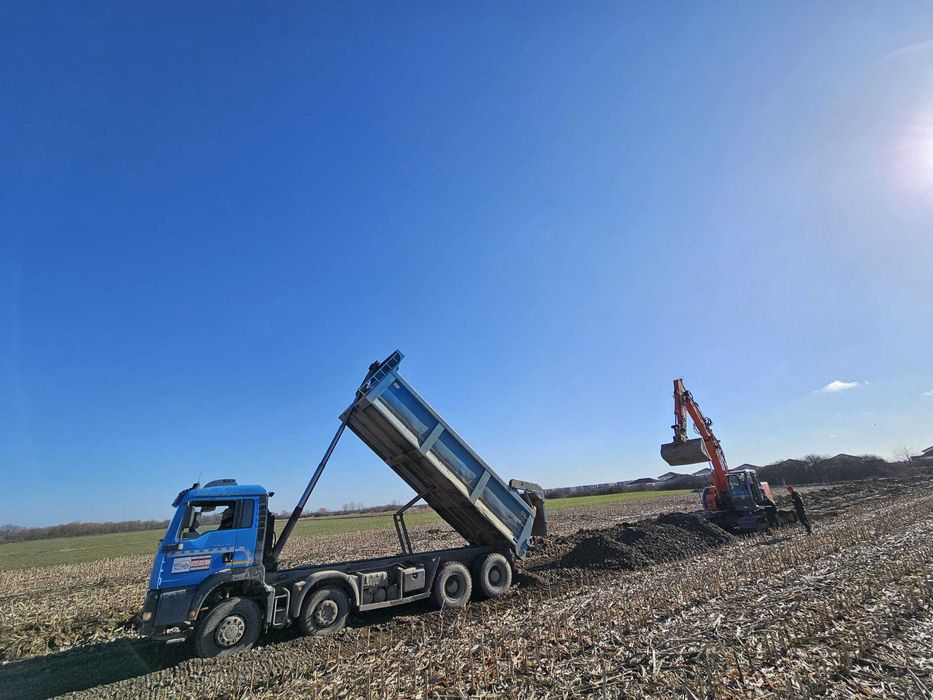 Terasamente parcari, drumuri, hale