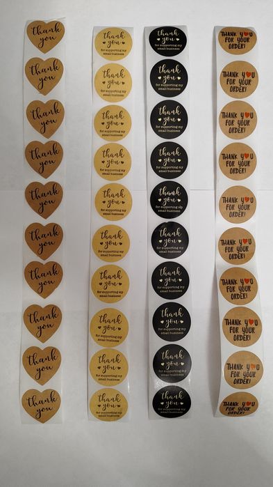 Стикери Thank You Коледни Сърце Животни