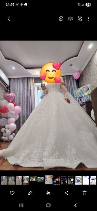 Потрясающее свадебное платье