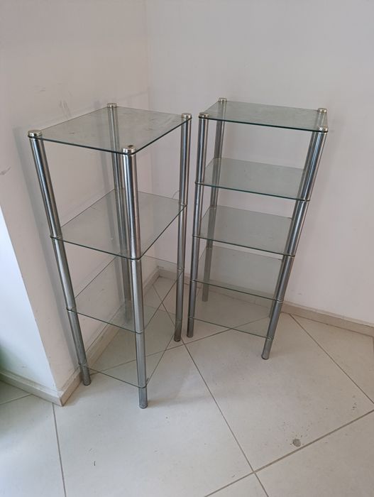 Стъклени ТВ маса и етажерки