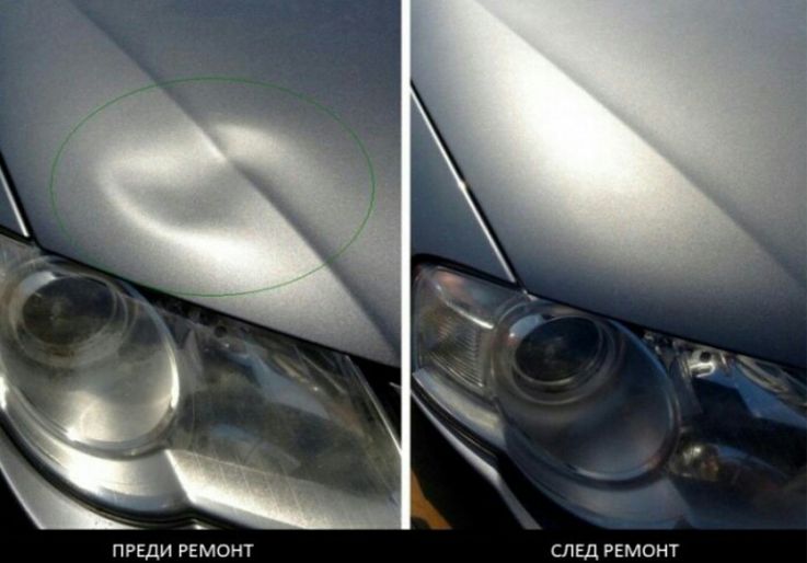 Премахване на следи от градушка  без пребоядисване ПДР .