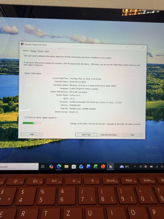 Microsoft surface go 2