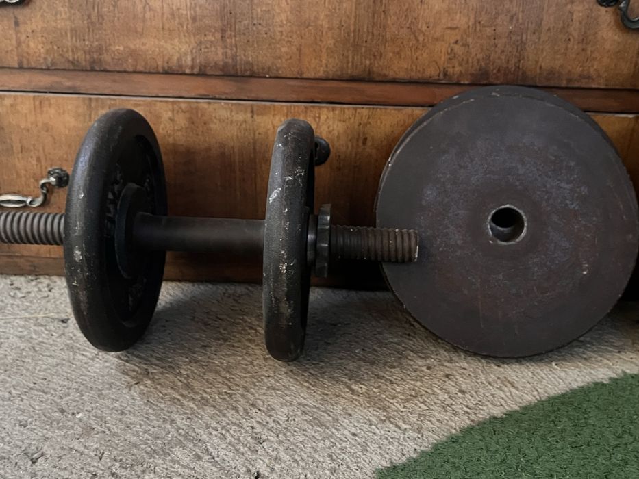 Винтова щанга с чугунени дискове –  30 кг.