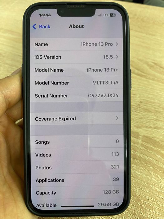IPhone 13pro  Lla 128gb ideal 100%
