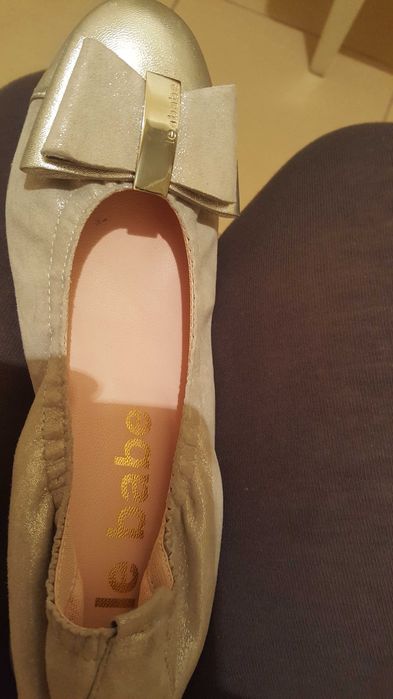Pantofi fri piele italienesti + balerini aurii
