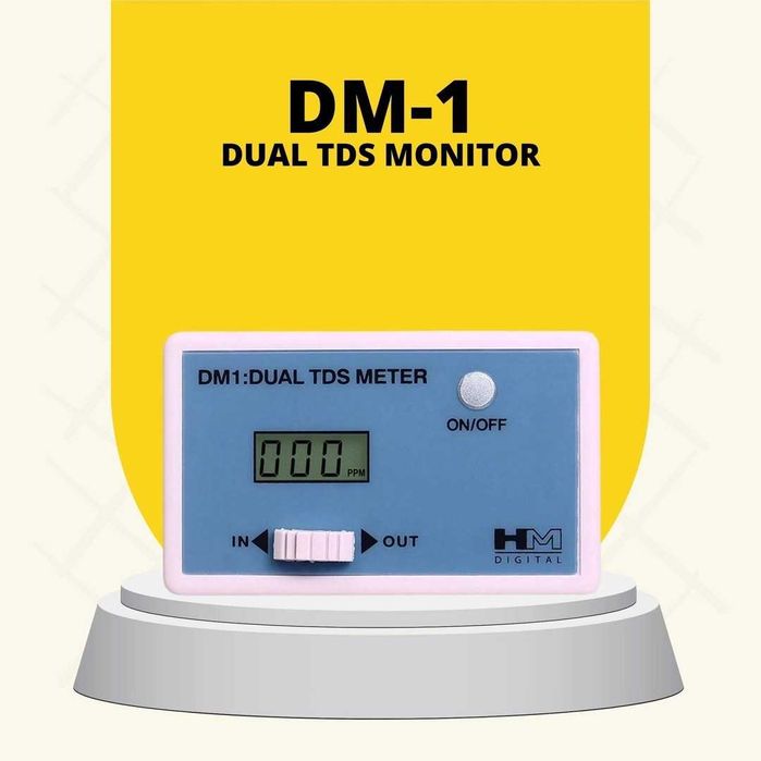 HM Digital Meter DM-1 Inline Dual TDS Monitor Meter, 0–9990 ppm