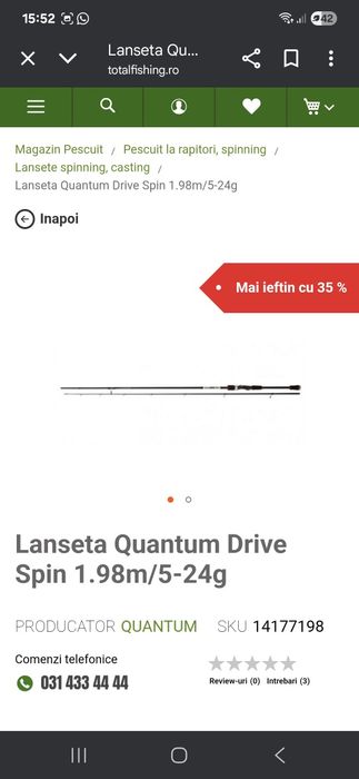 Lansete spinning + mulinete