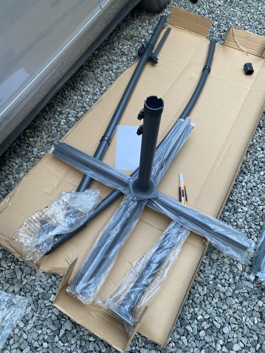 Стойки за чадъри, чадър на части