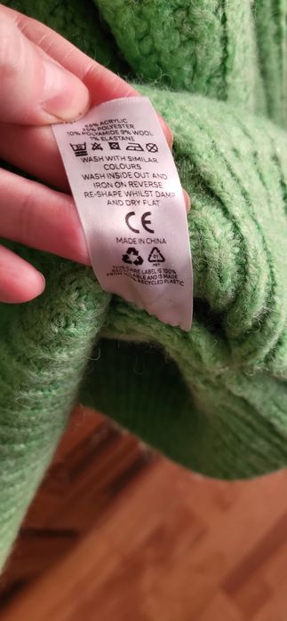 Pulover dama foarte gros, verde