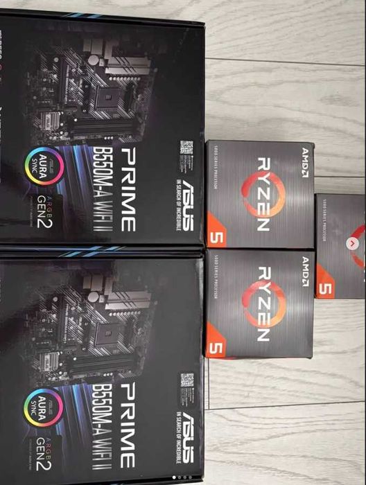 SE VAND PLACI DE BAZA SI PROCESOARE Asus B550-M respectiv Ryzen 5 5500