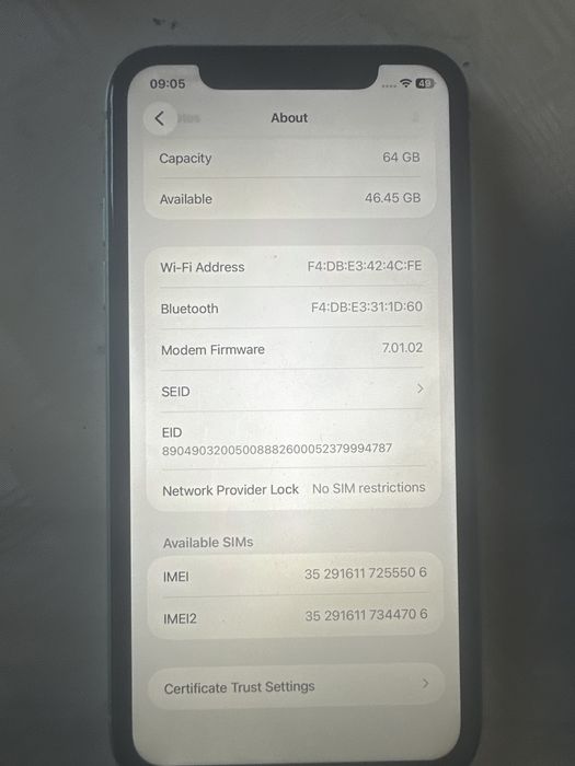 iph 11/64 gb liber reta