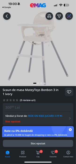 Scaun de masa chipolino copii 3 in 1