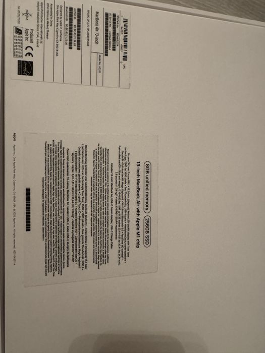 MacBook Air 13” Apple M1 (2020) – 8GB RAM, 256GB SSD Space Gray