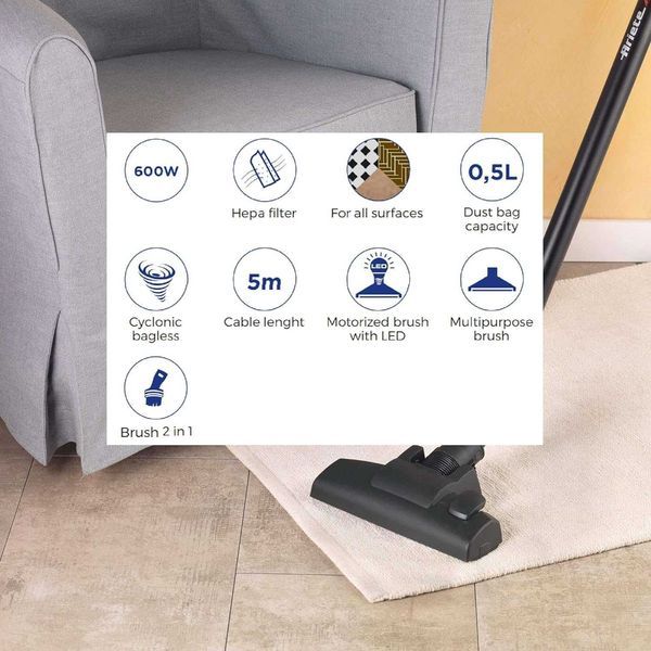 ПРОМО 2г Гаранция Нова Мощна Прахосмукачка Без Торба Ariete RBT 2759