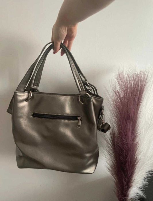 Geanta casual argintie