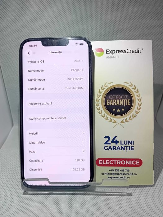 iPhone 14 128 Gb (Ag18 Tutora b.28208) Garantie 2 ani!