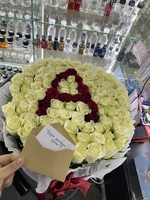 Цветы 101 роза свежие напишите, Караганда