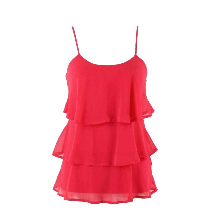 Нов ефирен копринен топ размер S