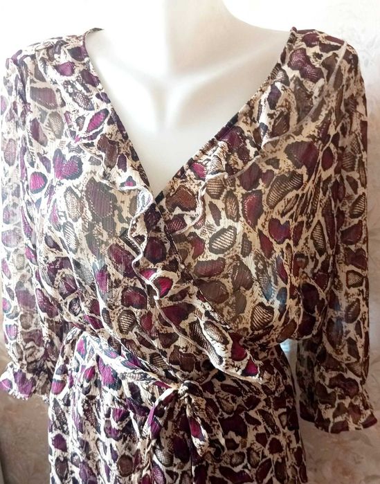 rochie lunga de voal animal print , M&mode , 46