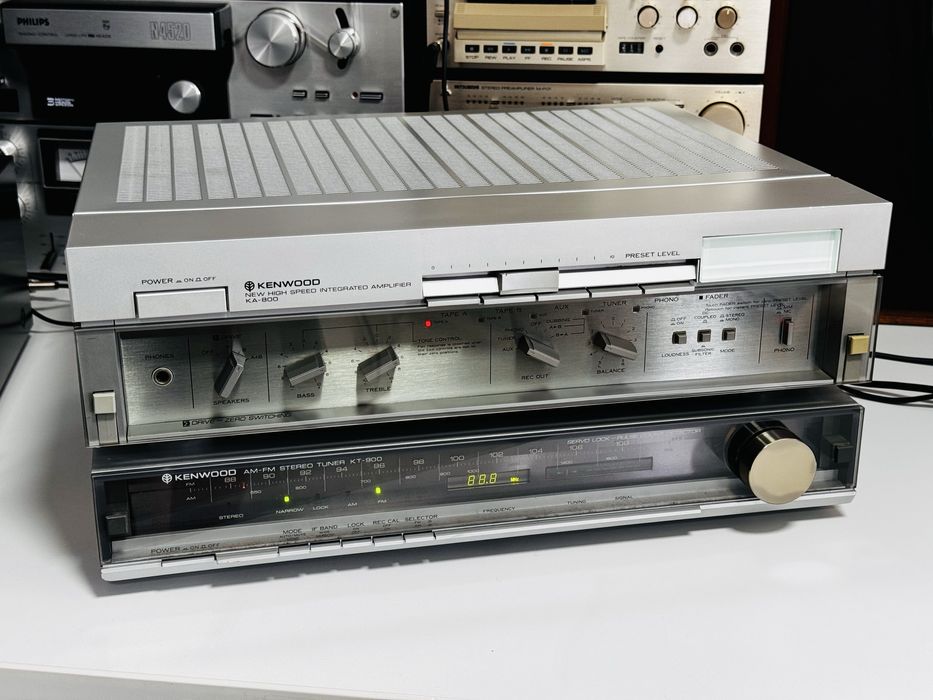 Amplificator de fidelitate KENWOOD KA-800,MM/MC,0.009%,anii 1980,Japan