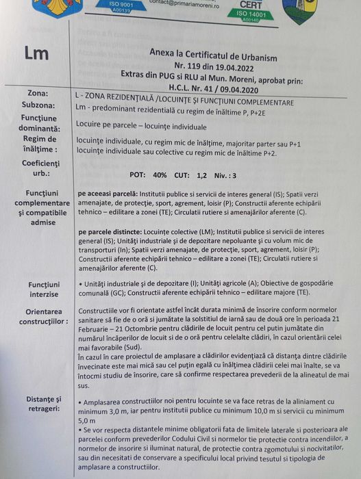 Vand teren casa Moreni Dambovita