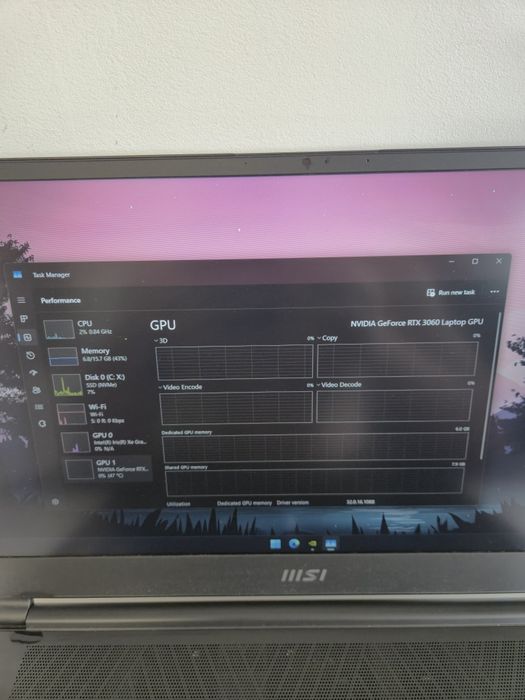 Laptop Gaming MSI Stealth 15M I7 12Th, RTX 3060 6Gb, 1T SSD, 16Gb RAM