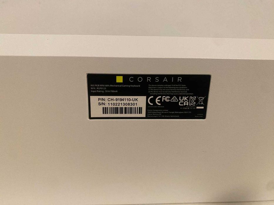 Tastatura mecanica gaming Corsair K65 mini 60%, iluminare RGB