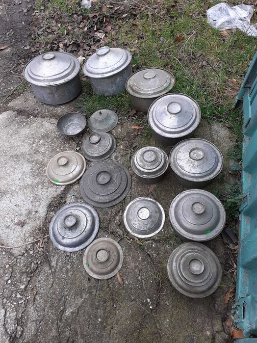 ЛОТ от 9 бр. Тенджери медни,калайдисани 19/20 век. Автентични!