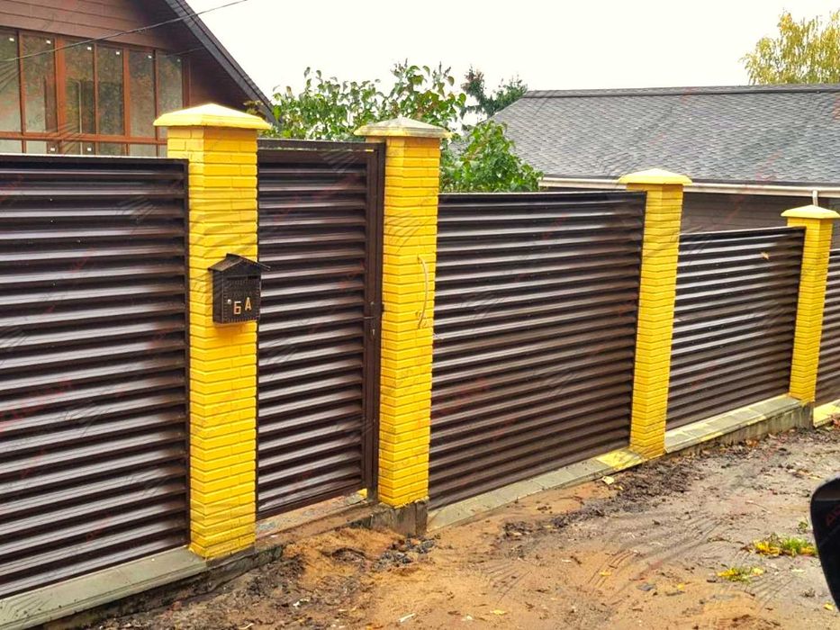 Забор жалюзи горизонтальный