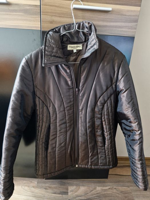 Дамско яке, размер S, тъмнокафяво