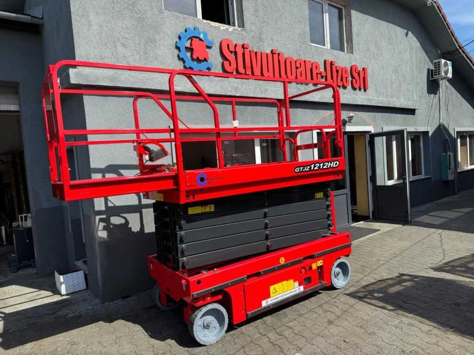 Nacela foarfeca el Qiyun GTJZ12 ridica 13.8m cu OM,Baterie Li-Ion