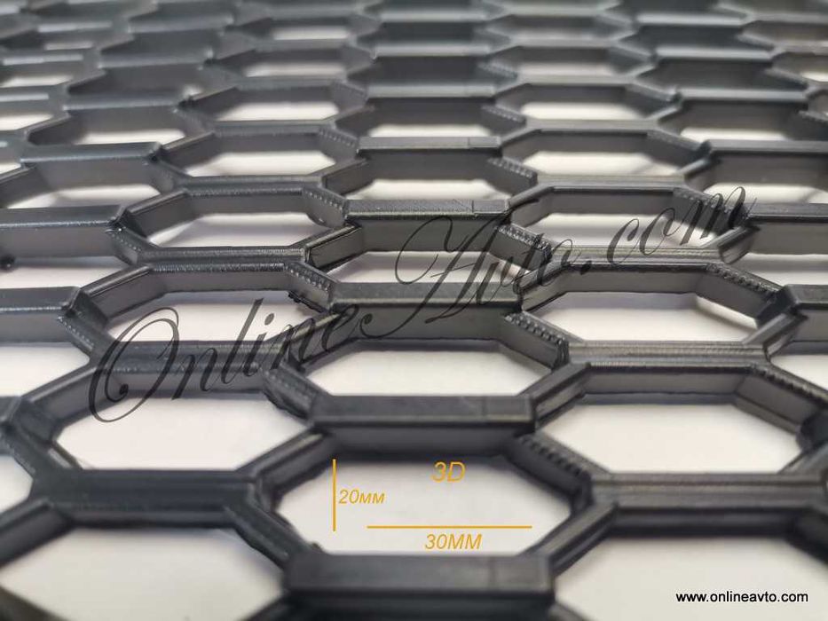 3D Едра шарка Pvc тунинг мрежа за броня " пчелна пита"110х40см.