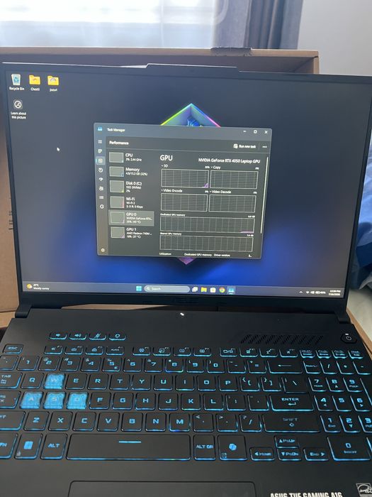 ASUS TUF A16 Gaming – Ryzen 7, RTX 4050, 16 GB RAM, 512 GB SSD – Ca Nou, Garanție