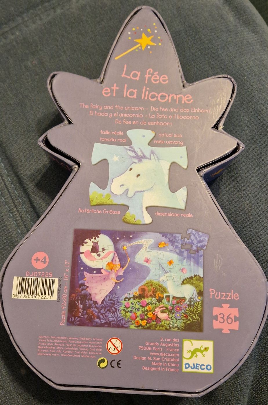 PUZZLE FÉE ET LICORNE 36 p. DJ07225 Djeco