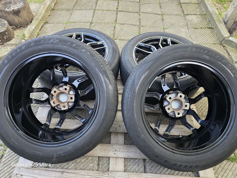 Лети джанти 18ки 5х114.3 Anzio + летни гуми 225/55/18 Bridgestone
