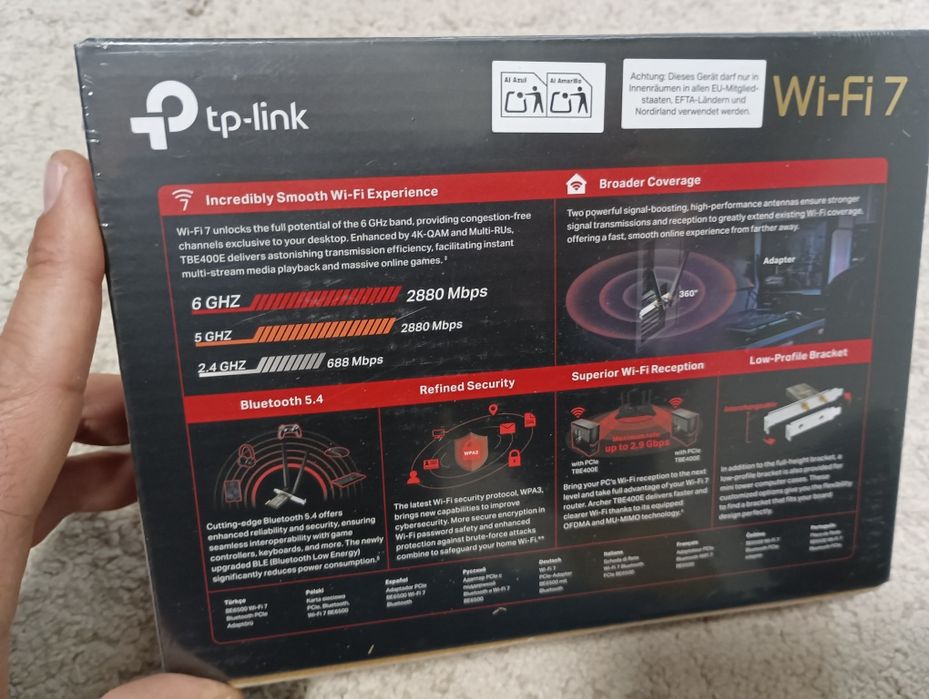 Placa de Retea WiFi 7 Sigilata - TP-Link BE6500 Archer TBE400e PCIe