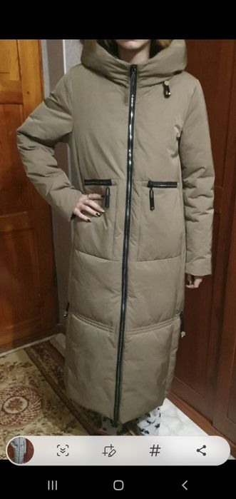 Пуховик зимний новый длинный