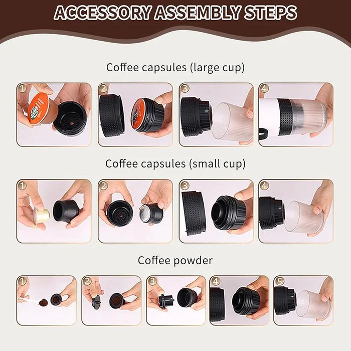 Налична Нова Преносима кафемашина KF-JN - 05 72Wс LED дисплей 

каф